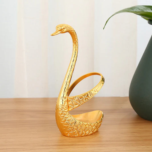 6pcs Gold Luxury Swan Coffee Set